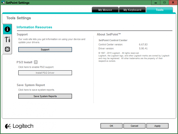 logitech setpoint for m705 windows 10